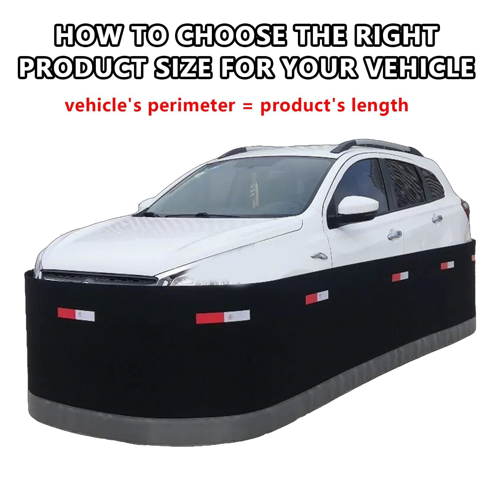 Barriera anti-topi per auto, gonna regolabile con striscia riflettente, doppio velcro a prova di roditori, gonna per camper e camper