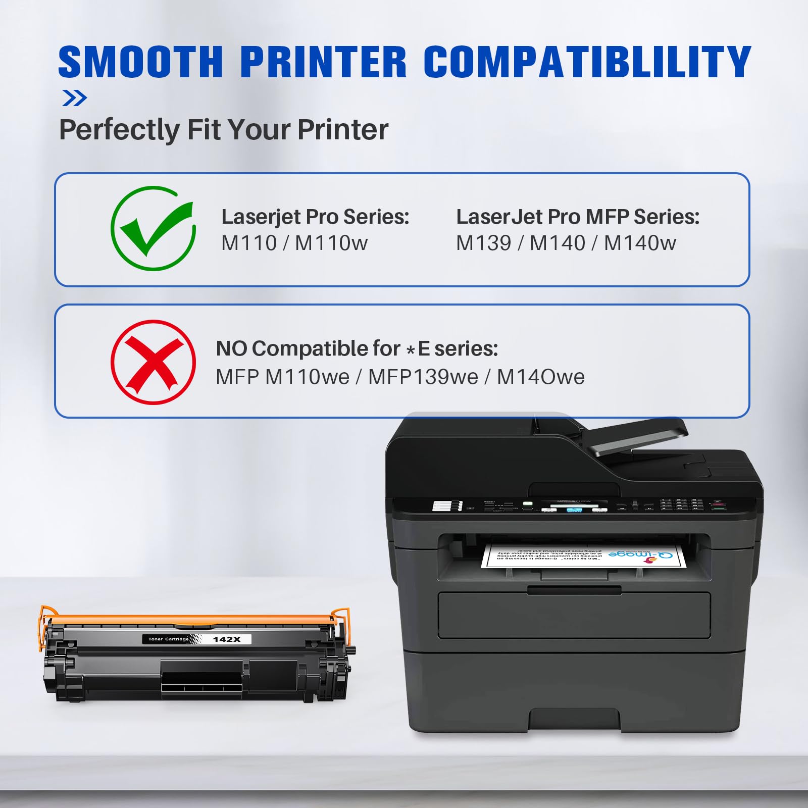 LOSMANN 142X Toner Compatibile Per HP 142A W1420X, 2 Pezzi Nero Ad Alta Capacità Per LaserJet M140w, M110w, M139w, Con Chip