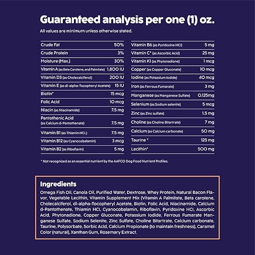 Miniatura 5 de MIRACLE VET Ganador de peso alto en calorías para perros y gatos - Suplemento nutricional multivitamínico en gel, aceite de pescado Omega, calcio,