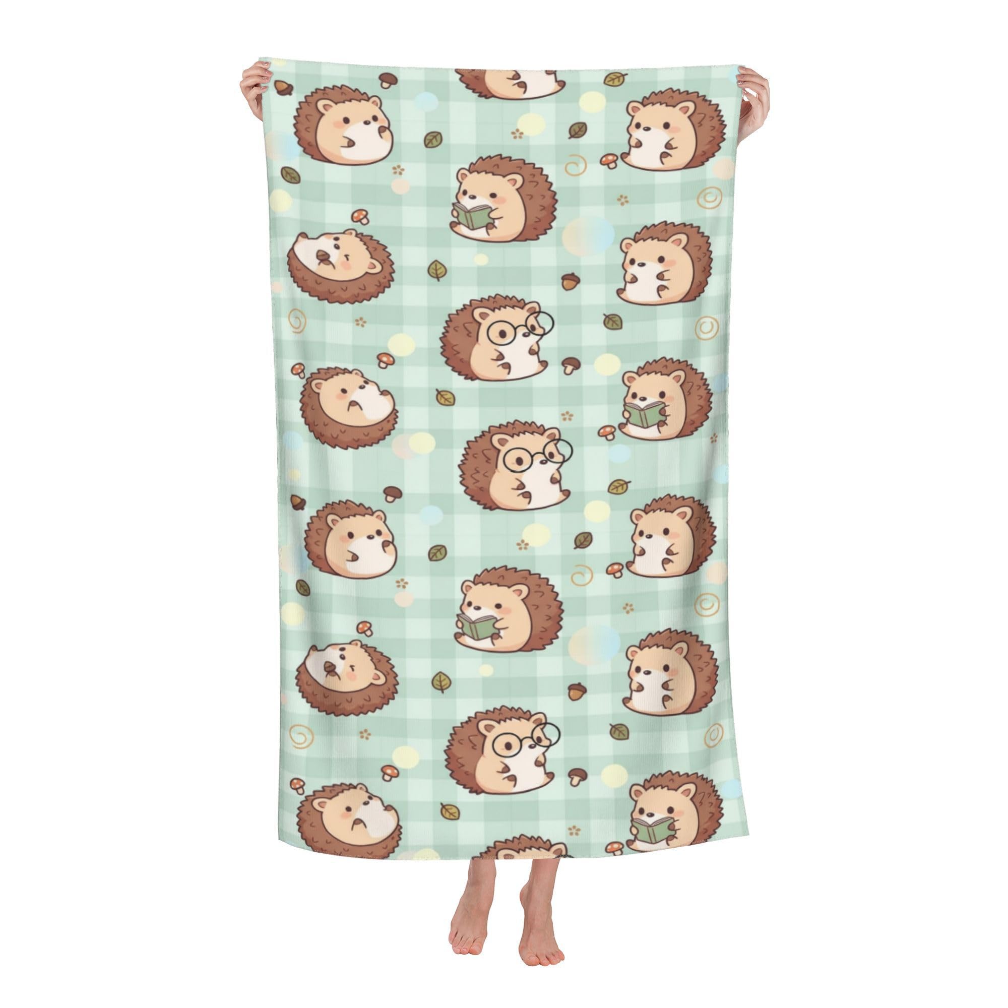 peiyeety Hamster Glasses Soft Bath Towels Absorbent Bathroom Towel for Beach Hotel Gym Spa Shower