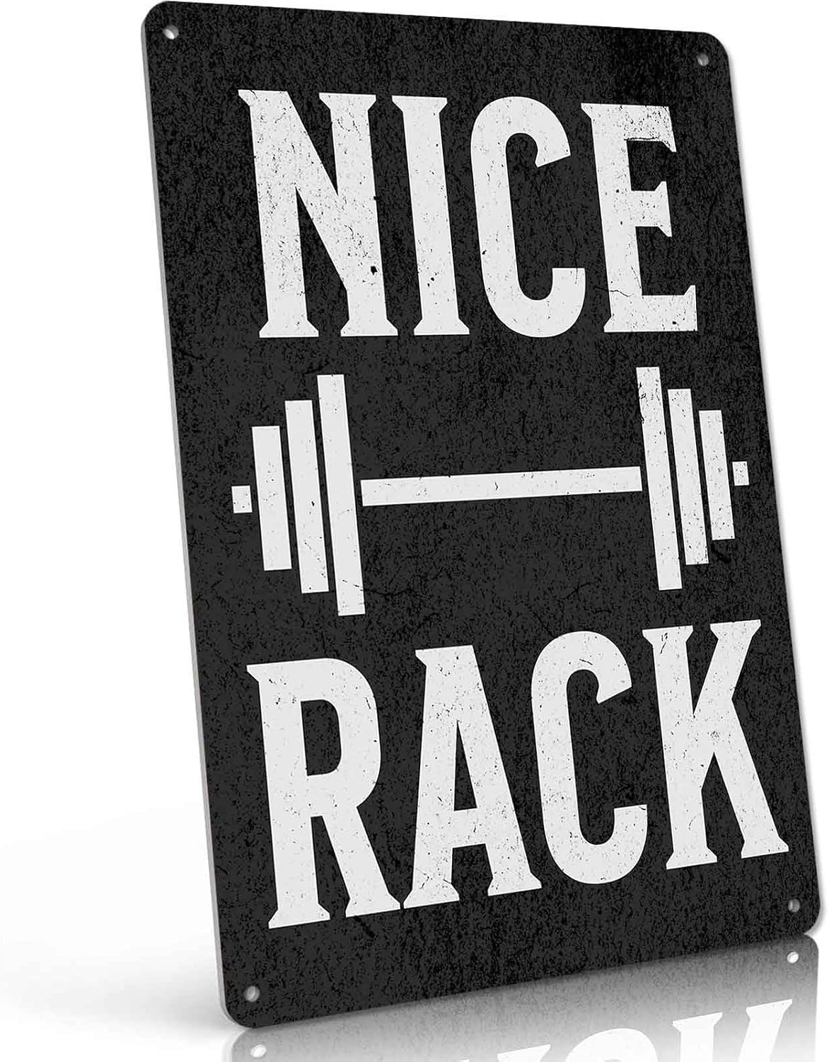 Nice Rack Gym Vintage Metal Signs Wall Art 8X12 Inch