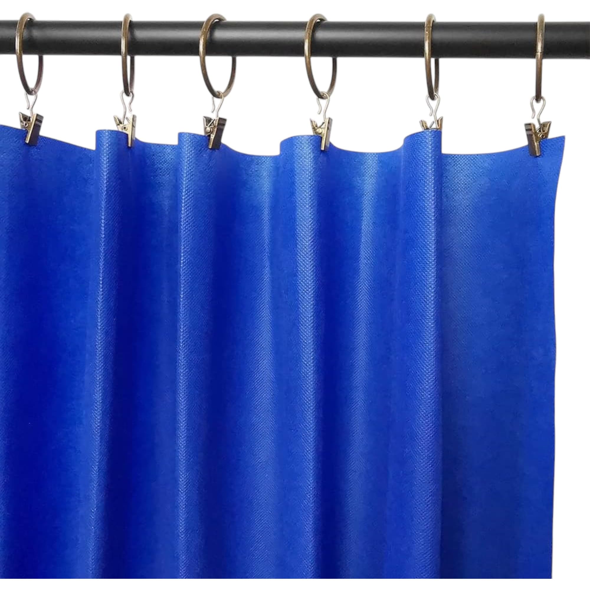 10 Anelli Per Tende Con Clip In Metallo Bronzo | Per Drappeggi, Finestre, Docce, Diametro 3 Cm