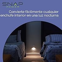Vista 3 de Individual - SnapPower GuideLight [para decoración estándar, no para enchufes GFCI] - Luz nocturna - Placa de pared para tomacorriente eléctrica