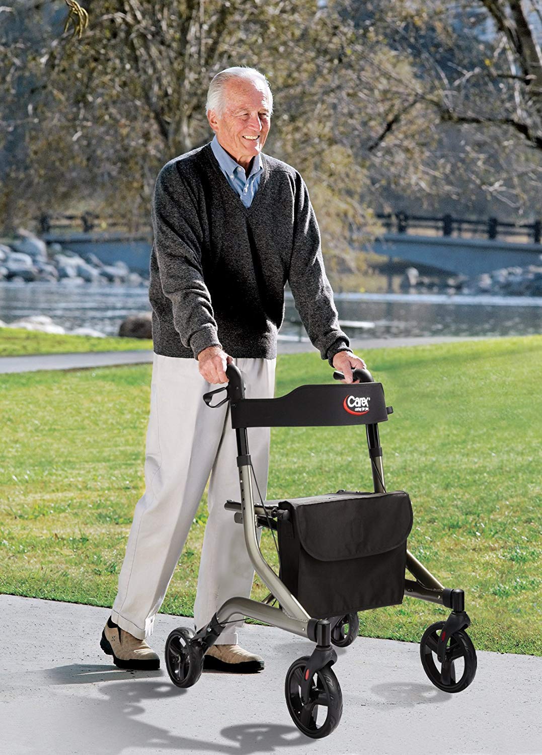 Carex Crosstour Rolling Walker Rollator Rolling Walker with Seat