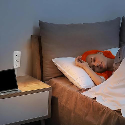 Miniatura 6 de Características de toma extendida y giratoria toma de pared extensible que se extiende de 18 a 28, giro de 180, salida giratoria para sofás detrás