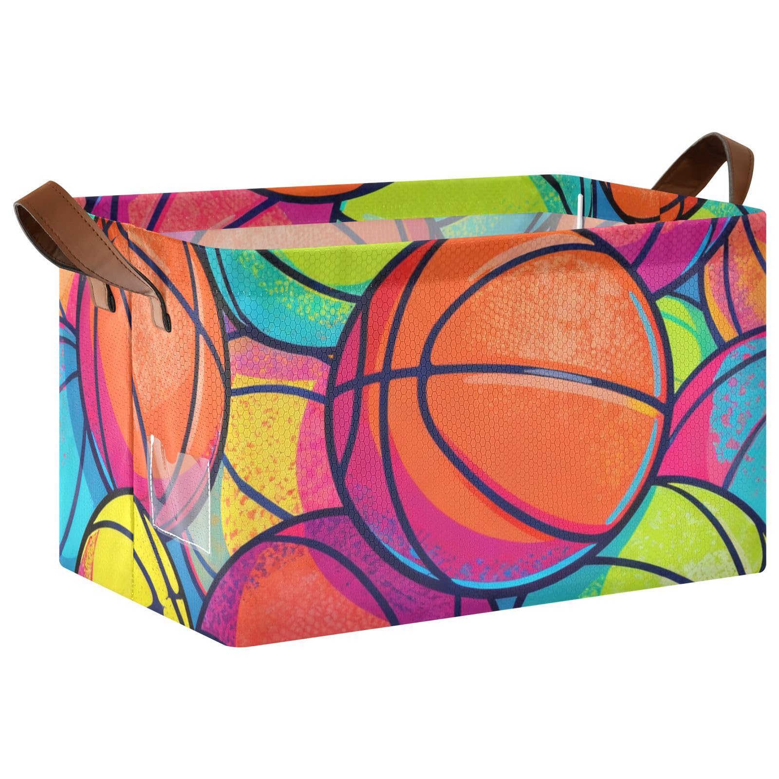 Panier de rangement en tissu KLL lot de 2 bacs motif basket pour placard