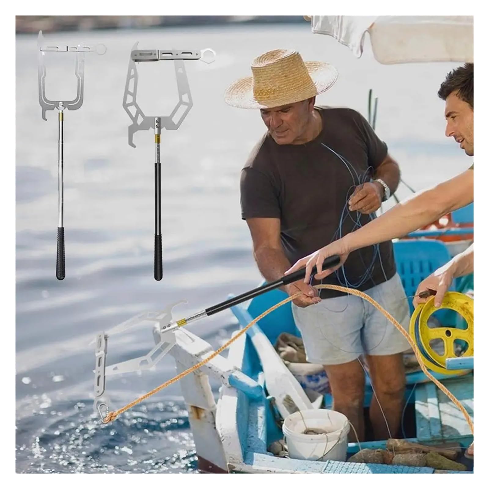 Ganci telescopici per Barche Gancio for Barca Multifunzionale, Gancio telescopico filettato for, Asta di prolunga for attracco, Spinta