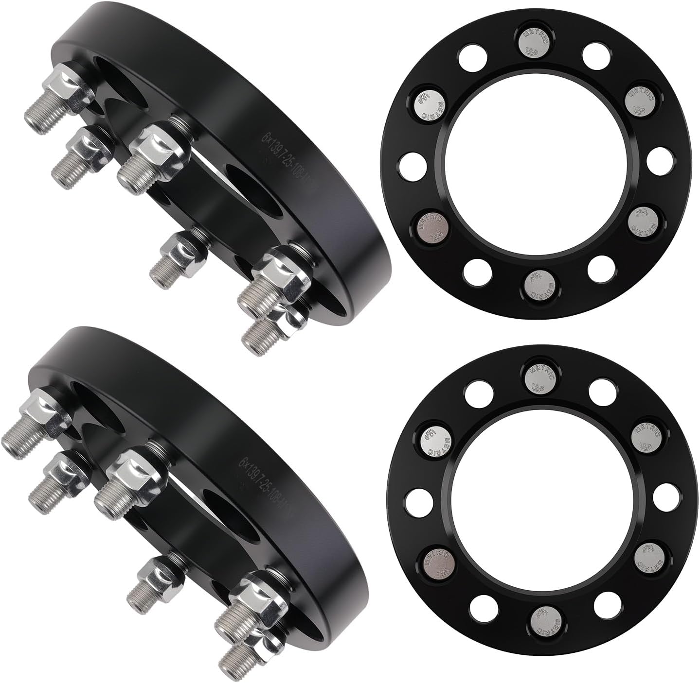 maXpeedingrods 6x5.5" Wheel Spacers 1"(25mm) Forged Spacers with 108mm Hub Bore, M14x1.5mm Studs for Chevrolet Silverado/GMC Sierra 1500 for Tahoe Avalanche Express Yukon Escalade 1992-2021 4PCS