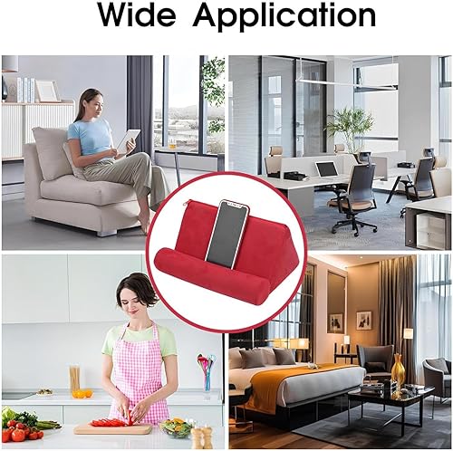 Miniatura 7 de Soporte de almohada para tableta, soporte suave para lectura de cama, soporte para libros para leer en la cama de hasta 10 pulgadas para teléfonos