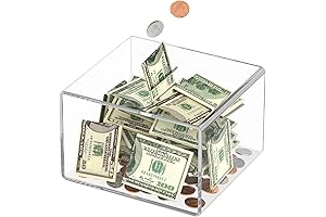 HIIMIEI Clear Acrylic Piggy Bank: Your Transparent, Unbreakable Goalkeeper!