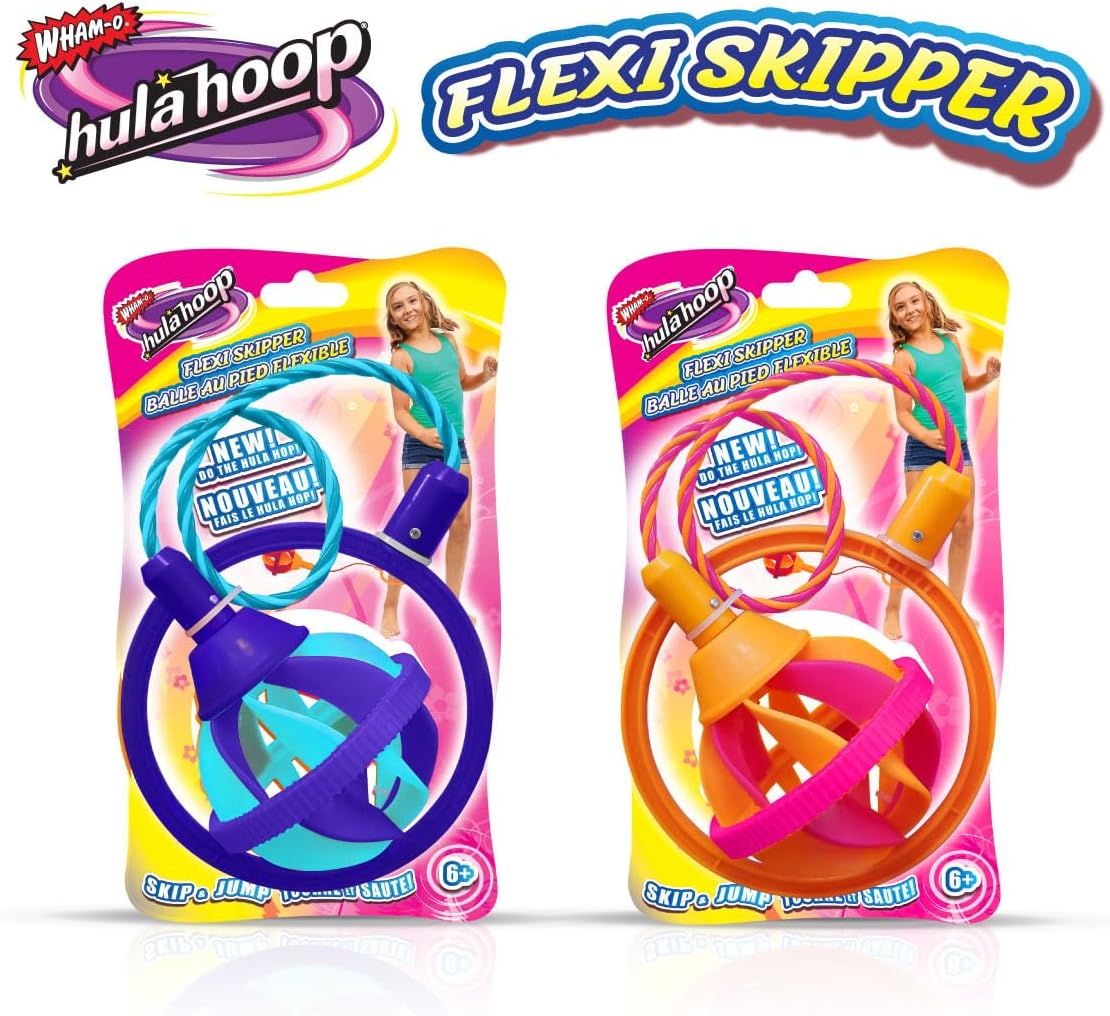 Wham-O Hula Hoop® Flexi-Skipper - 29” - Turbo Head - Indoor - Outdoor Game for Kids- Vibrant Colors - Ankle Skipper