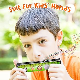 6 Styles Harmonica for Kids Lightweight Harmonicas with Double Row of 16 Holes Kids Harmonica Christmas Party Favors for Adult Beginners Musical Instrument Toy