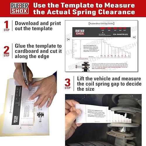 Miniatura 8 de EE. UU. RubberShox - Kit universal de amortiguador de resorte helicoidal y suspensión automotriz de la serie DuraTPE para mejorar el rendimiento y