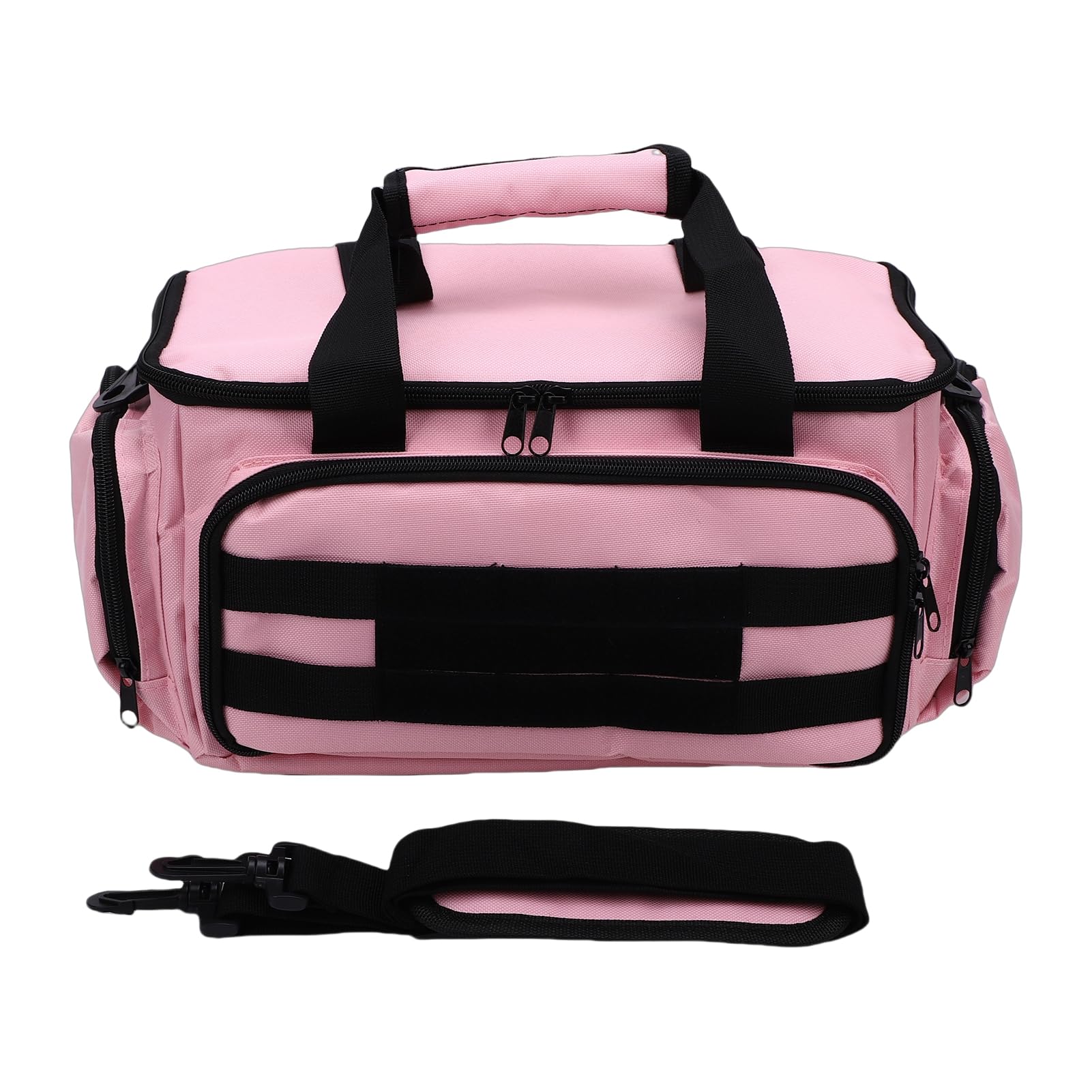 Sac à Outils Rose 33cm, Ouverture Large Nylon Léger | Compartiments Multi-usages pour Outils, Accès Rapide sans Fouiller, Bandoulière Réglable Confortable, Pour Électriciens et Pr