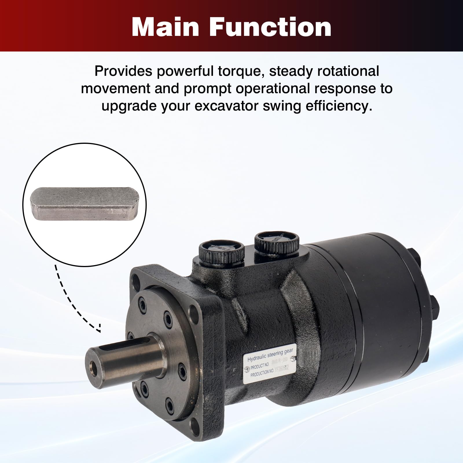 Motore dell'oscillazione BM2-CJT-250, motore orbitale idraulico compatibile con il mini escavatore di AGT-12S