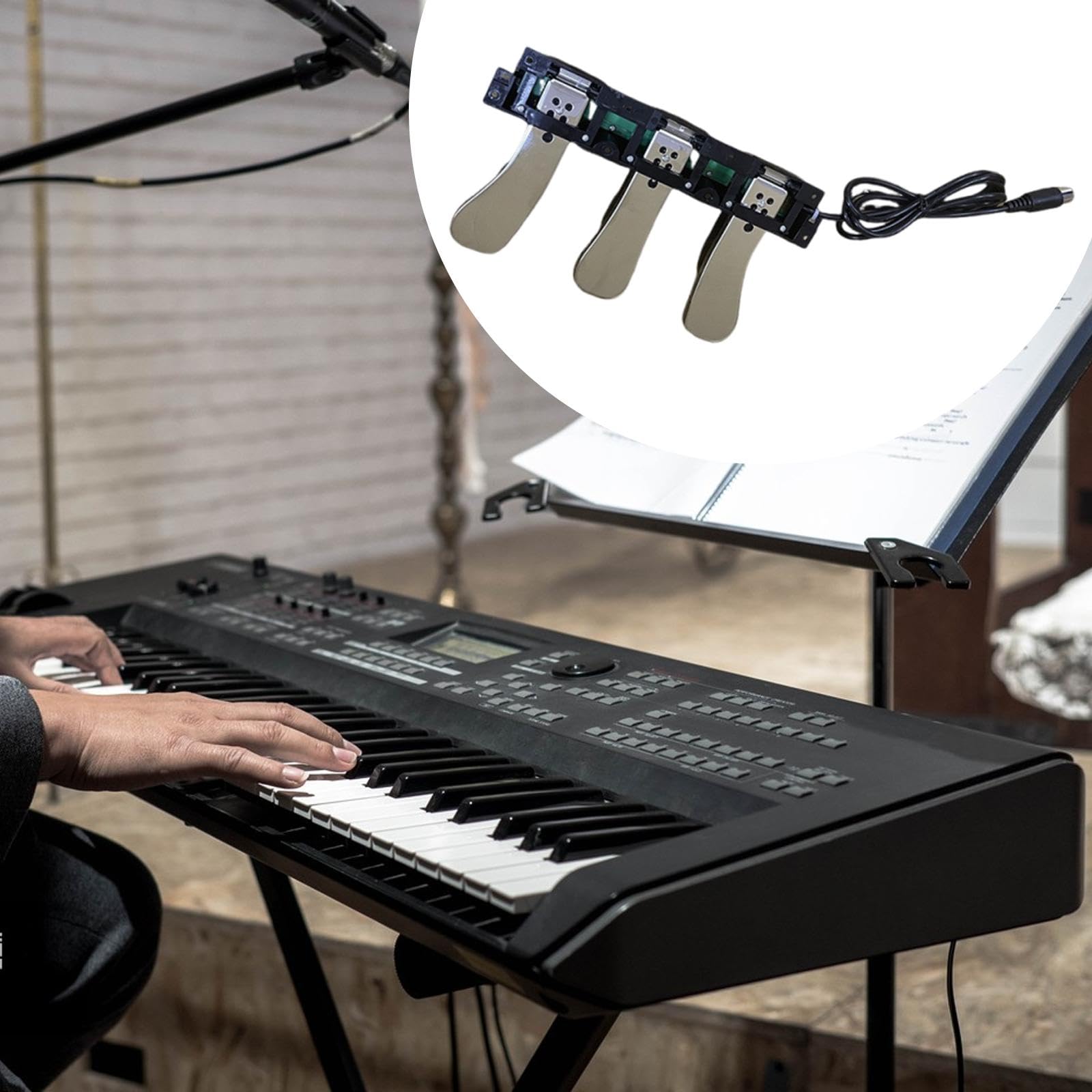 Amazon.co.jp: ZYIHNIRB デジタルピアノ初心者用キーボード用3ペダル