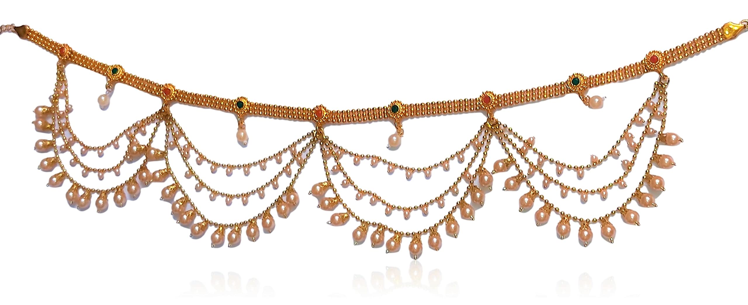 womensky Gold Polished zalar Kamarpatta, Tagdi, Kardhani, Bellychain, Kamarband-picture-32