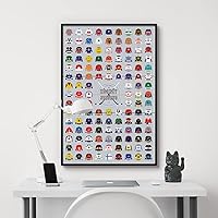 Vista 6 de Pop Chart Compendio visual de camisetas de hockey Póster artístico grande de 24 x 36 pulgadas Historia completa de la NHL y uniformes