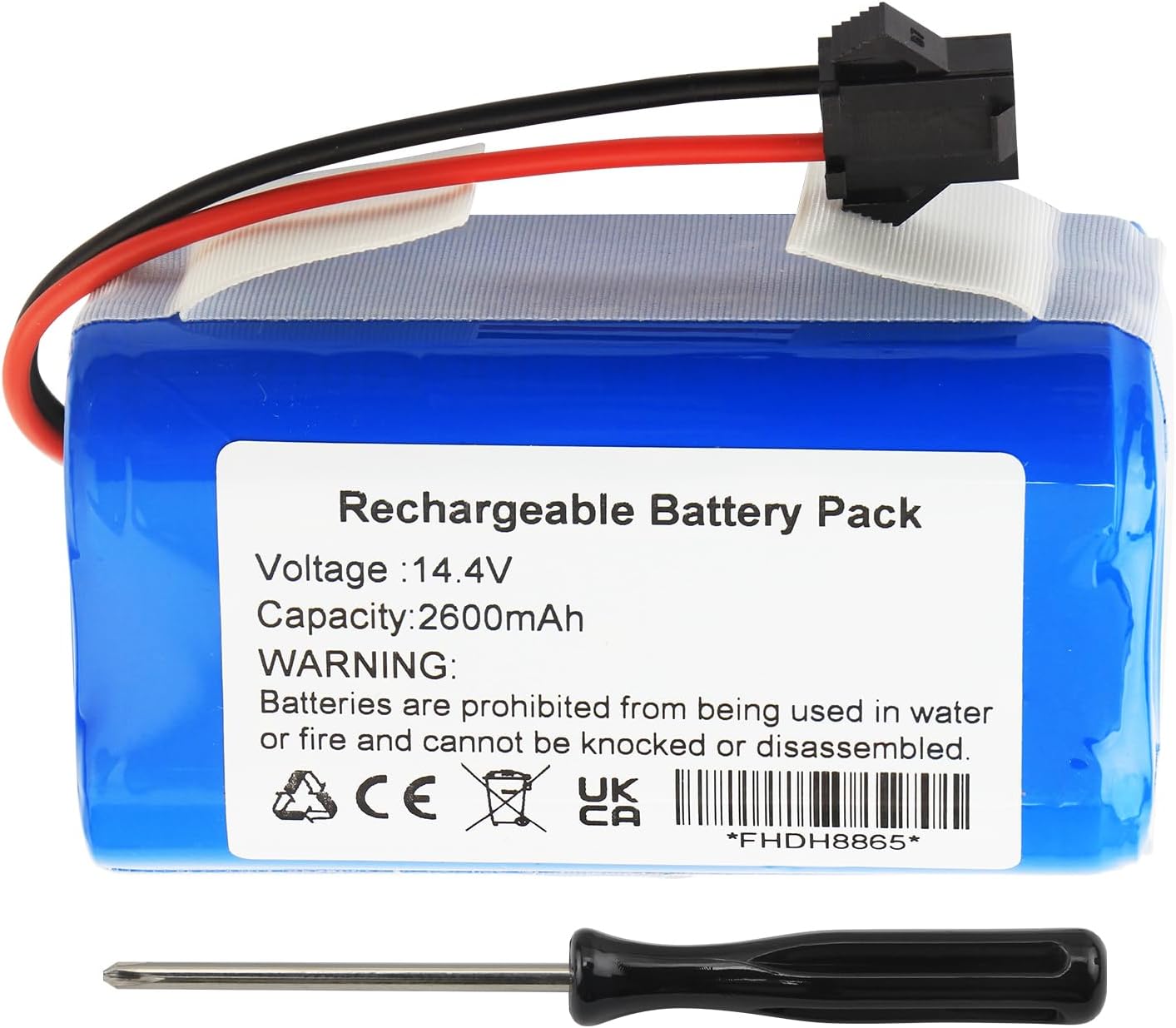 Battery Replacement for Coredy R750-1600Pa, Ionvac SmartClean 2000 V4, Lubluelu SL60D SL60 Plus SL61 SL68, Tesla 106936,Honiture G20 PRO,Lefant M310 Ultra M330 Robot Vacuum Cleaner CMICR18650F8M7-4S1P