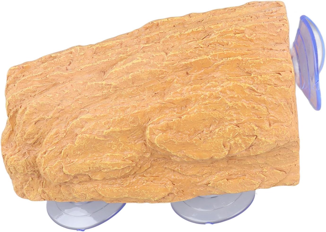 Turtle Basking Platform, Resin Turtle Climbing Platform with Yellow Wax Stone Design, Decorative Reptile Tank Basking Rock for Turtles Snakes and Small Pets