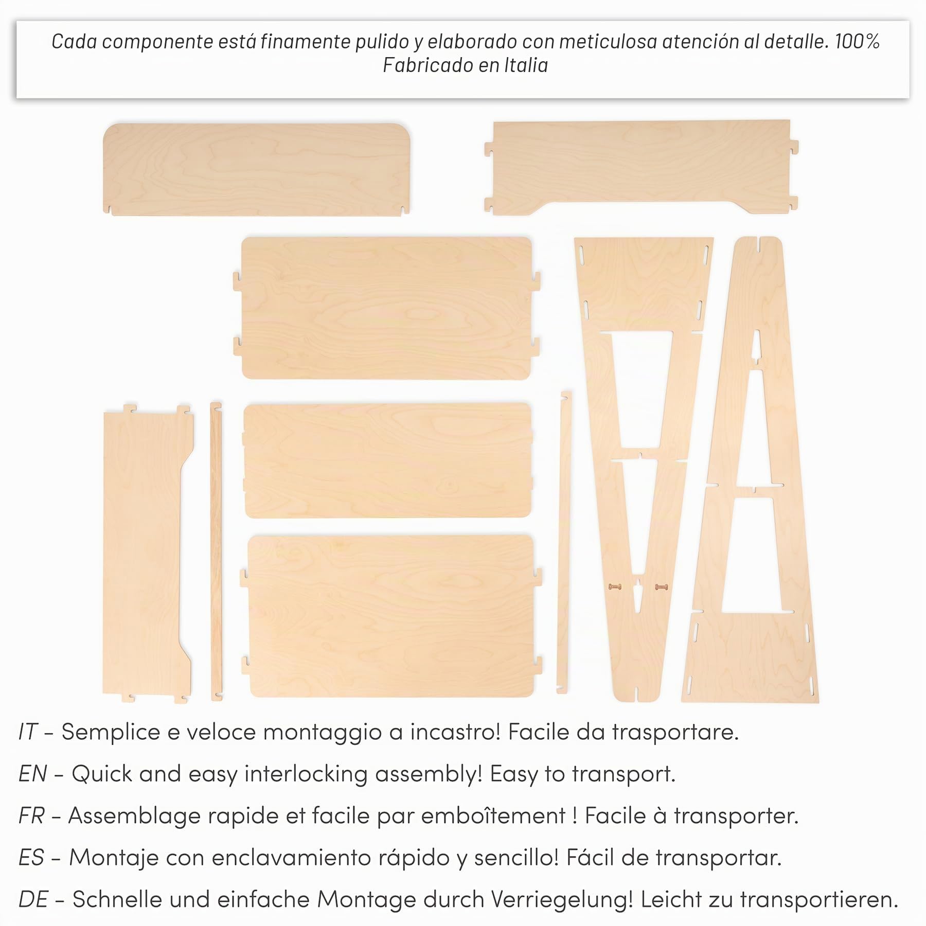 Expositor de Suelo, de Madera, fácil Montaje Empotrado, 3 estantes Grandes, Natural y sostenible, Altura 148 cm