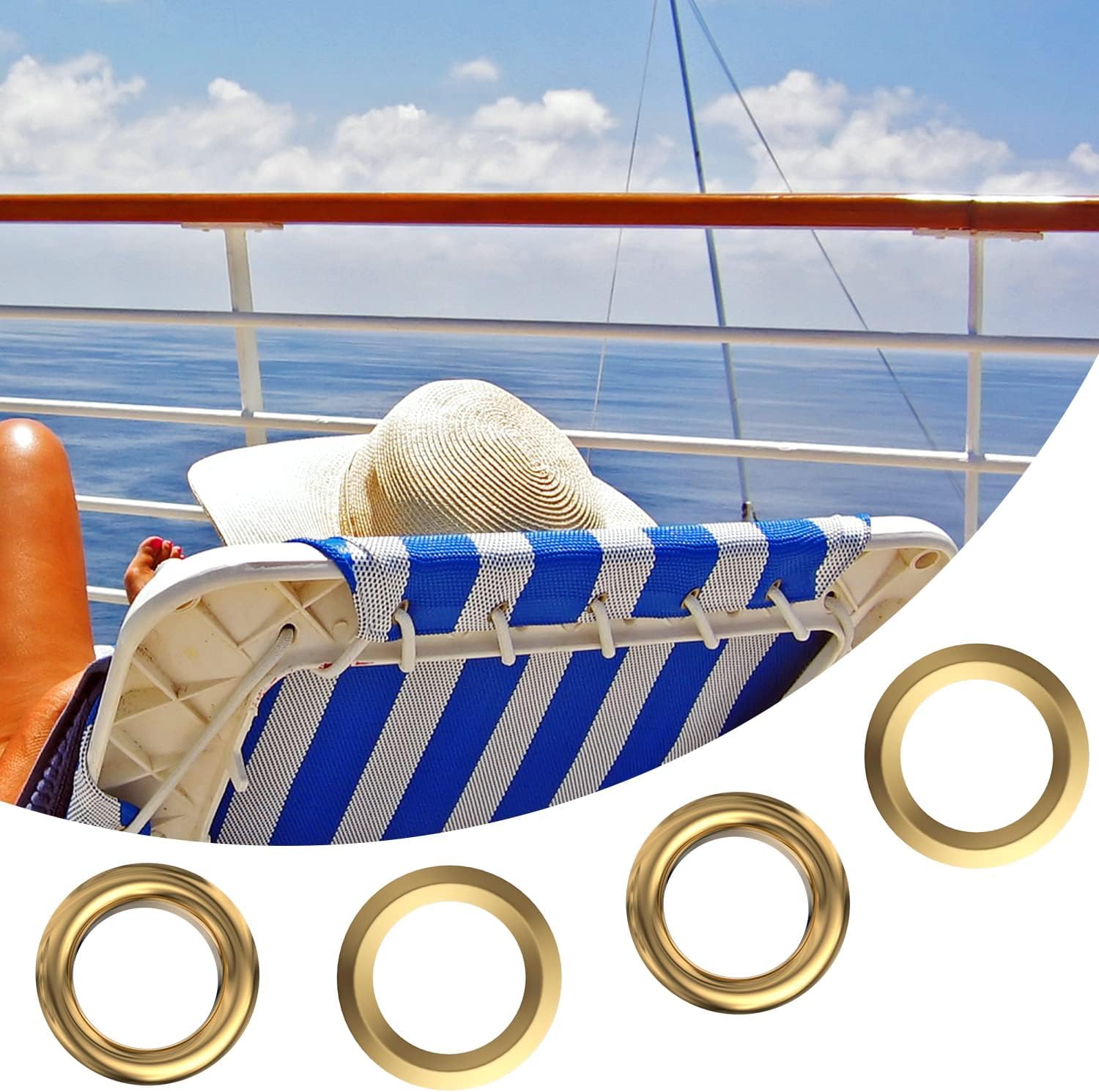 Oogjesset 100 Stuks – 12 Mm, Koper, Met Installatiegereedschap, Voor Zeilen, Tassen En Kleding (zilver)
