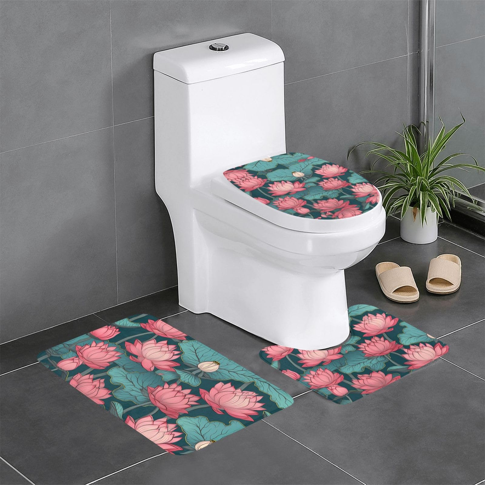 Tapis de salle de bain fleur de lotus pour créer une ambiance zen dans votre cabinet