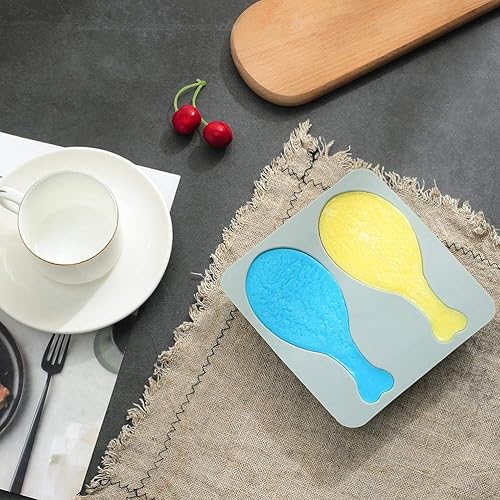 Miniatura 7 de YARNOW Cook Mold - Molde de silicona para tartas, 2 piezas, diseño de pierna de pollo, herramienta para hornear para pastel de chocolate y galletas