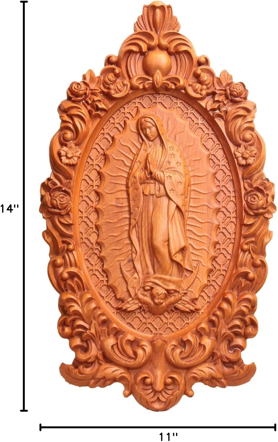 QIADGE virgin mary statue catholic company blessed mother outdoor statue catholic gifts womenvirgin mary statue immaculate heart of mary blessed mother outdoor statue (10 * 6 in)