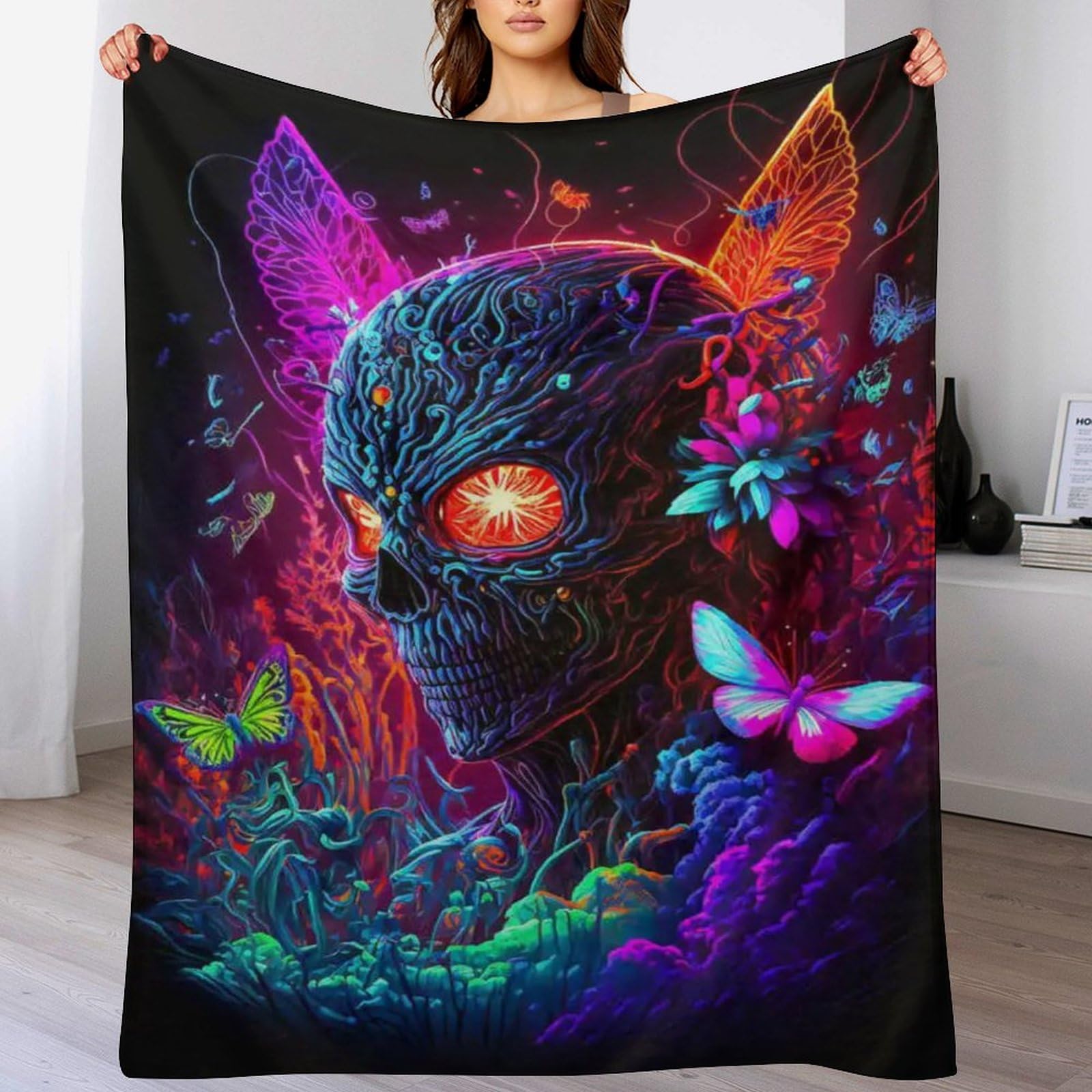 Manta de franela para sofá SURREALE manta suave cálida cama 140x180 cm