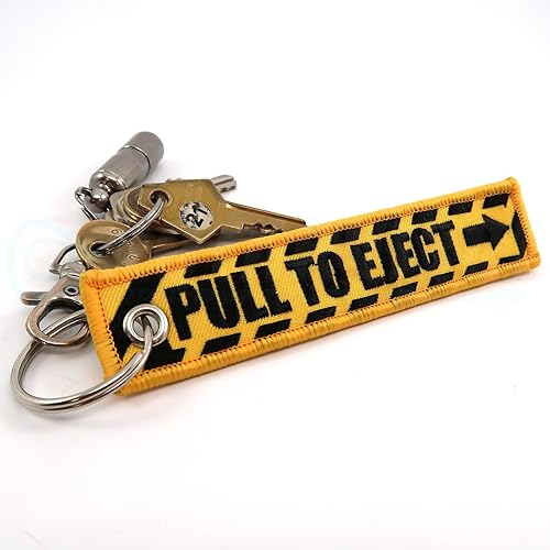 Miniatura 4 de Rotary13B1 PULL TO EJECT Llavero - AmarilloNegro - 5pcs
