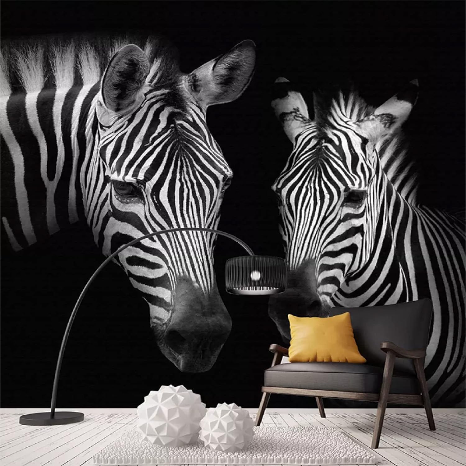 Fond d'écran mural 3D zèbre 300x210 cm papier peint