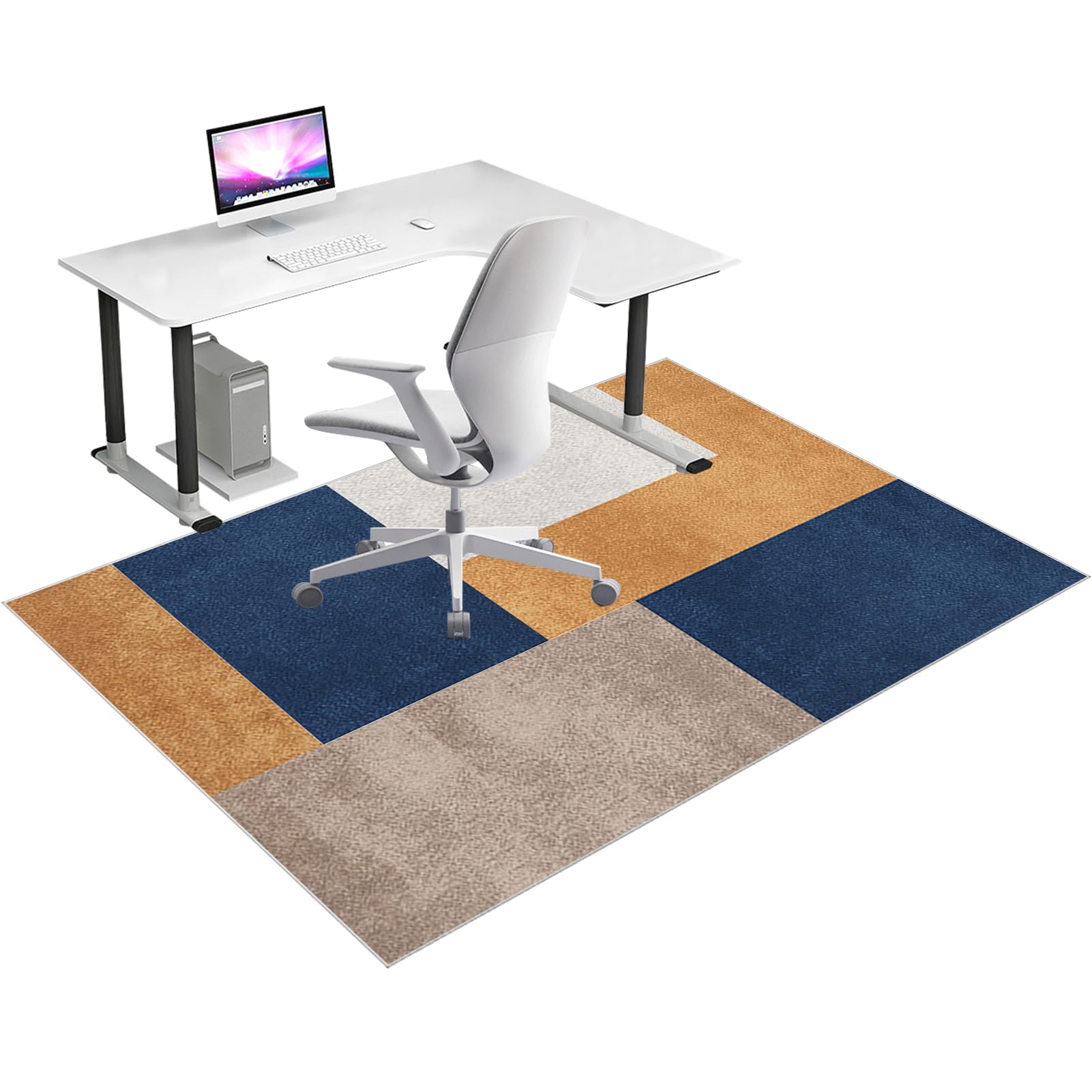 Tapis de sol de jeu grand format 160x180 antidérapant pour chaise de bureau