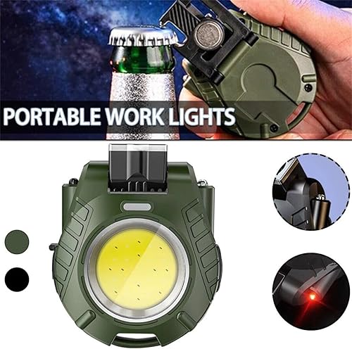 Miniatura 2 de KDGENG 12 piezas de luz negra con clip para sombrero, mini luz recargable con clip para sombrero, llavero COB portátil multifunción, luz de trabajo,