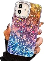 Vista 8 de I-MGAE-IN-AR - Funda compacta para iPhone 16 Pro Max con diseño de mariposa plateada brillante, a la moda, suave, delgada, de poliuretano