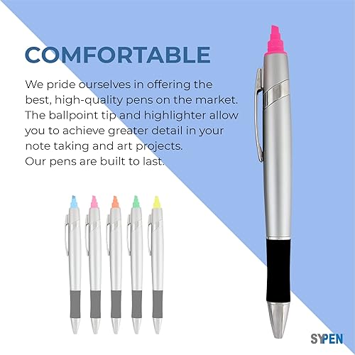 Miniatura 4 de Bolígrafos promocionales con resaltador, paquete de 200 impresiones a granel, resaltador de la Biblia de 2 pulgadas con combo de bolígrafo, añade