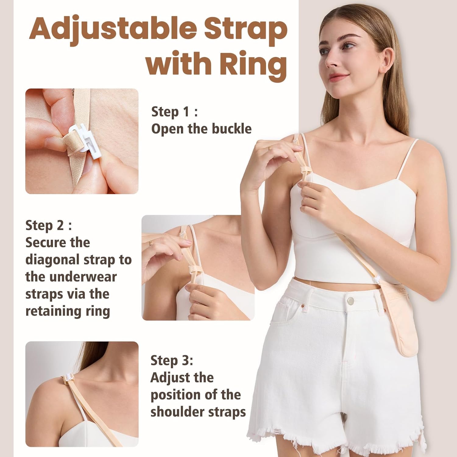 Crossbody Money Belt with Detachable RFID-Blocking Cardholder, Hidden Travel wallet for Money & Passport - Lightweight, Secure, and Invisible Design for Travel - Image 4