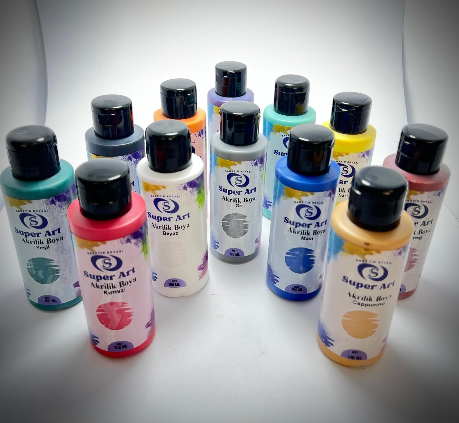 SuperArt Akrilik Boya Seti 12'li 12x100 mL