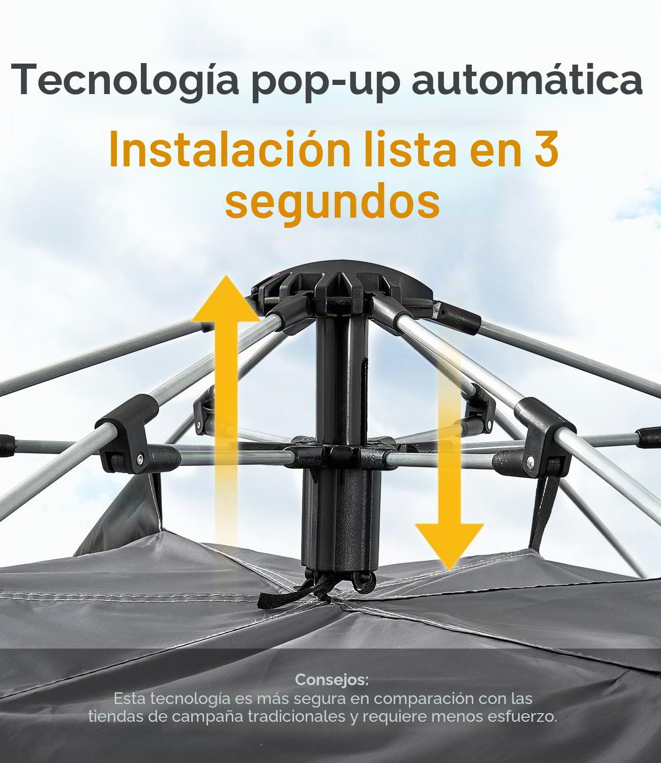 DEWUR Tienda de campaña para 2 – 4 personas, resistente al agua, para senderismo, camping, exterior, festival