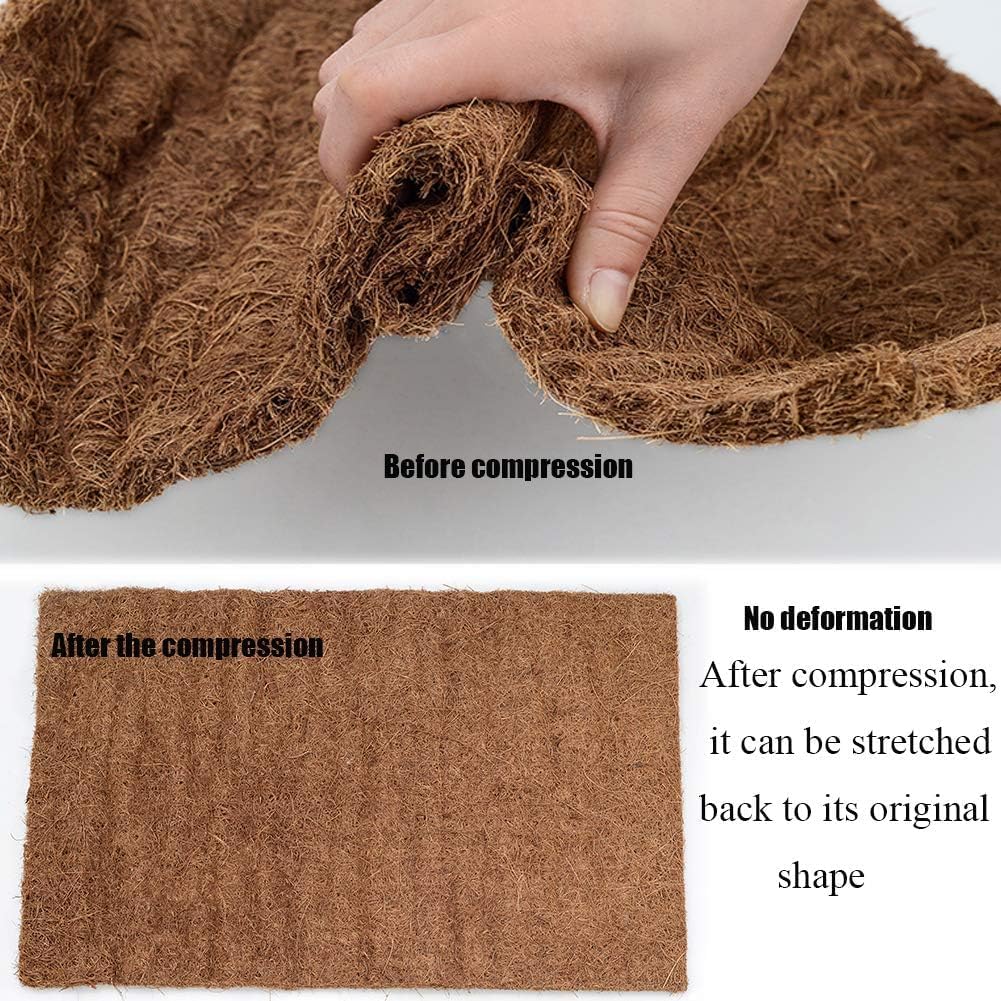Hamiledyi Alfombra para reptiles de 157 pulgadas de largo x 16 pulgadas de ancho, fibra de coco natural, alfombra de tortuga para terrario de mascotas, suministros de reptiles para lagarto, serpiente,