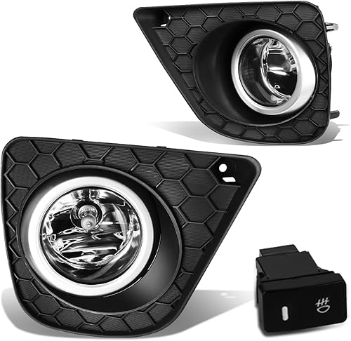 DNA MOTORING FL-ZTL-193-CH - Luz antiniebla para el lado del conductor y del pasajero, mejora la visibilidad compatible con Honda Accord Coupe 13-15