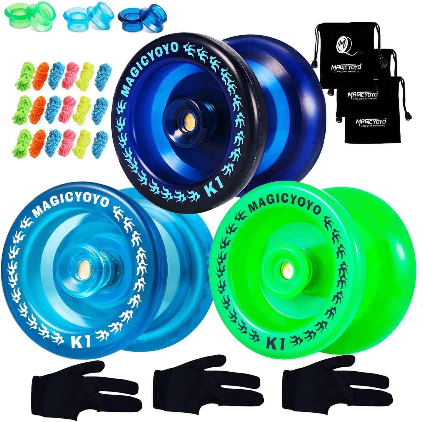 Pack of 3 Beginner Yoyos for Kids, MAGICYOYO K1Plus