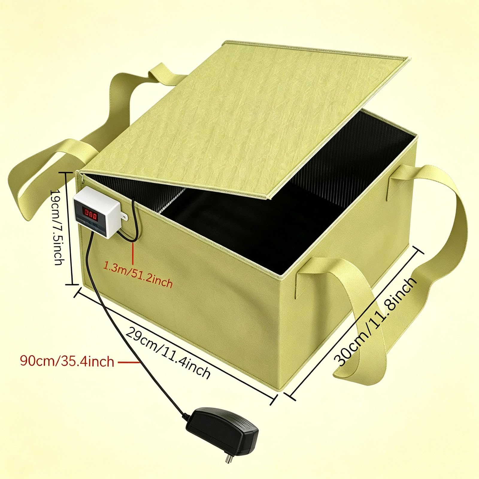 JOSBY Fermentadora Versátil, Caja Aislante para Fermentación, con Control Preciso De Temperatura Y Caja De Fermentación Plegable con Aislamiento Térmico, para Hornear En Casa Masa Madre Yellow