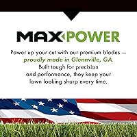 Vista 10 de MaxPower 561735B Juego de 3 cuchillas para muchos cortacéspedes de 48 pulgadas Cut Craftsman, Husqvarna, Poulan que reemplaza a los OEM # 173920