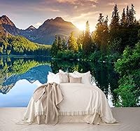 Vista 40 de Papel tapiz tropical de hojas de plátano verde, murales de plantas para dormitorio y sala de estar (no es autoadhesivo)