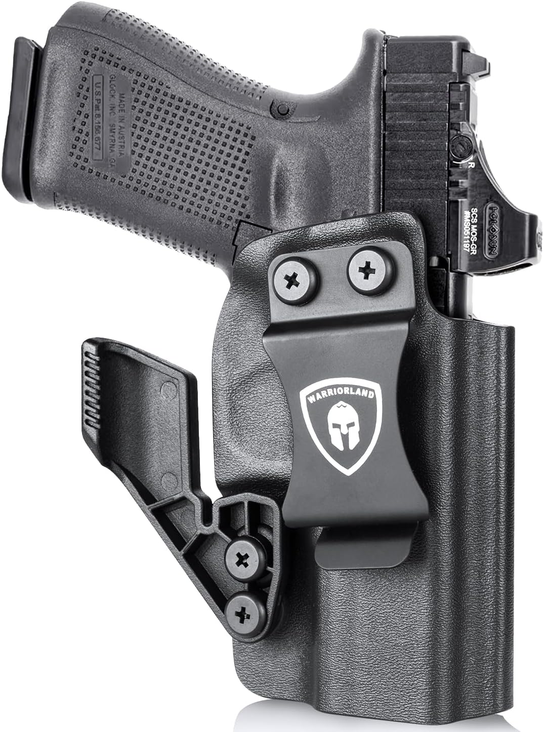 WARRIORLAND 1.75" Metal Clip Kydex Holster, Select Fit for Glock 17/19/ 19X/ 43X MOS, Sig P365/ P365X, Hellcat Pro/Hellcat, G2C/G3C, G43/44/45 & G23/32 GEN 3-4, Optics Cut, IWB Conceal Carry Holster