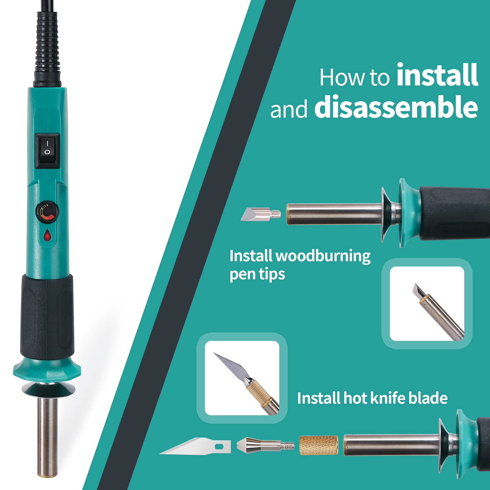 Buy YIHUA 930IV Wood Burning Kit Pyrography Pen Tool Kit with Heat