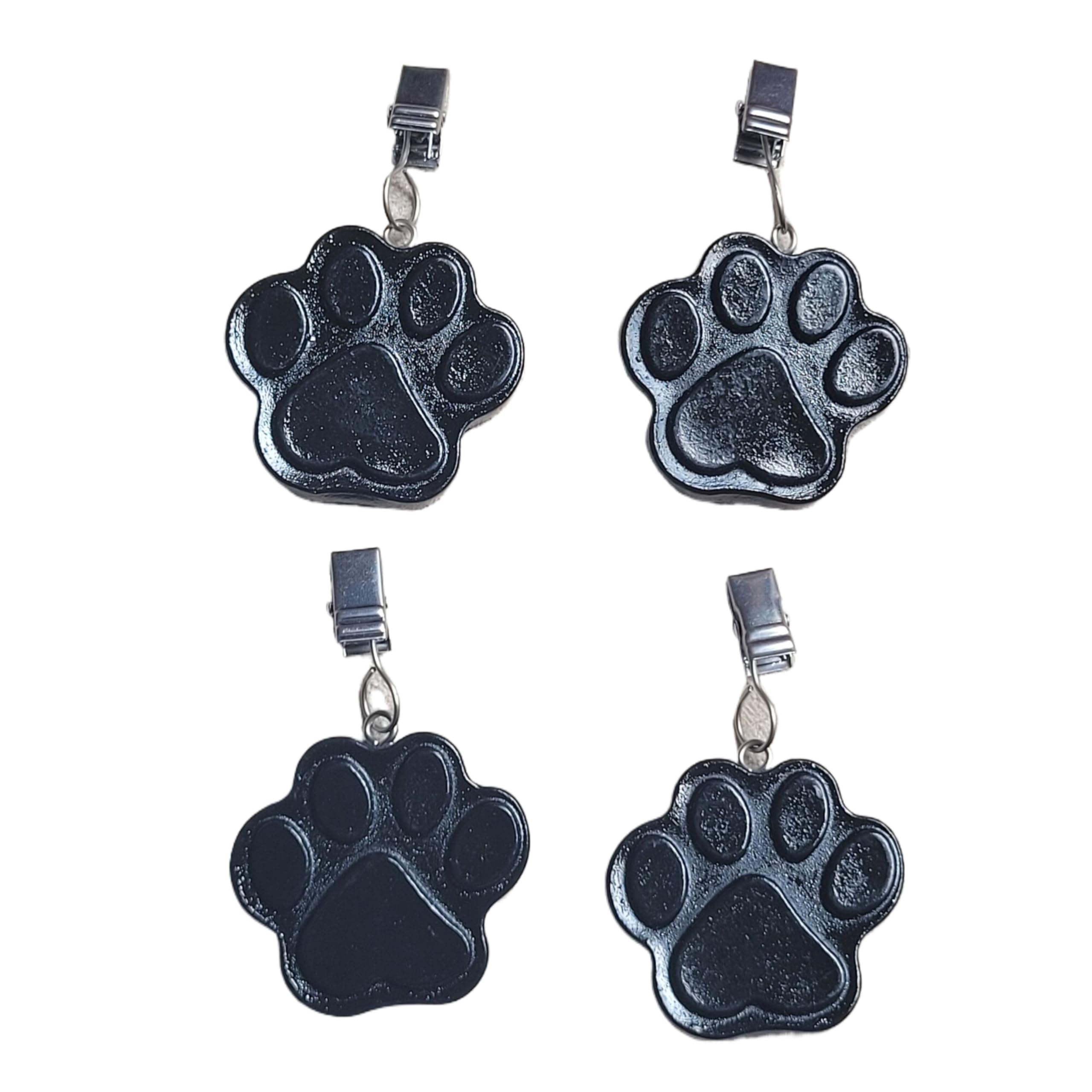 TwoFish Home Set of 4 Resin Table Cover Tablecloth Weights Clips Handicraft Tablecloth Clips (Cat's paw)