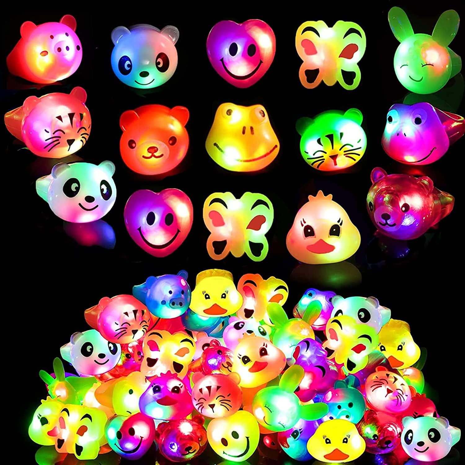SNAPTRON Party Favors For Kids Return Gifts- 20Pcs Light Rings For Birthday Giveaways For Kids, Goodie Bags For Kids Birthday Party, Cool Kids Gift End Of Year Student Gifts/ Pinata Halloween Stocking