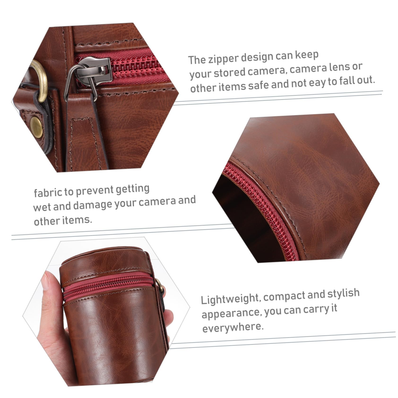 2 Uds Bolsa De Cámara Estuche para Lentes De Cámara Estuche Plegable para Cámara Estuche De Almacenamiento para Lentes De Cámara De Luz Bolso para Lentes De Cámara Soporte